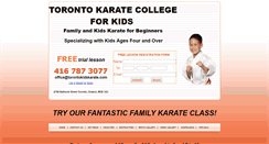 Desktop Screenshot of karatecollege.net